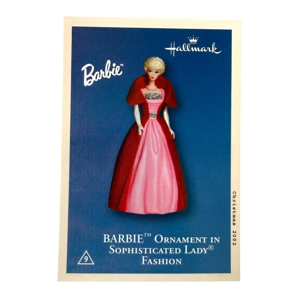 Vintage Hallmark Barbie Ornament 2002 Sophisticated Lady Fashion QX8203 in Box